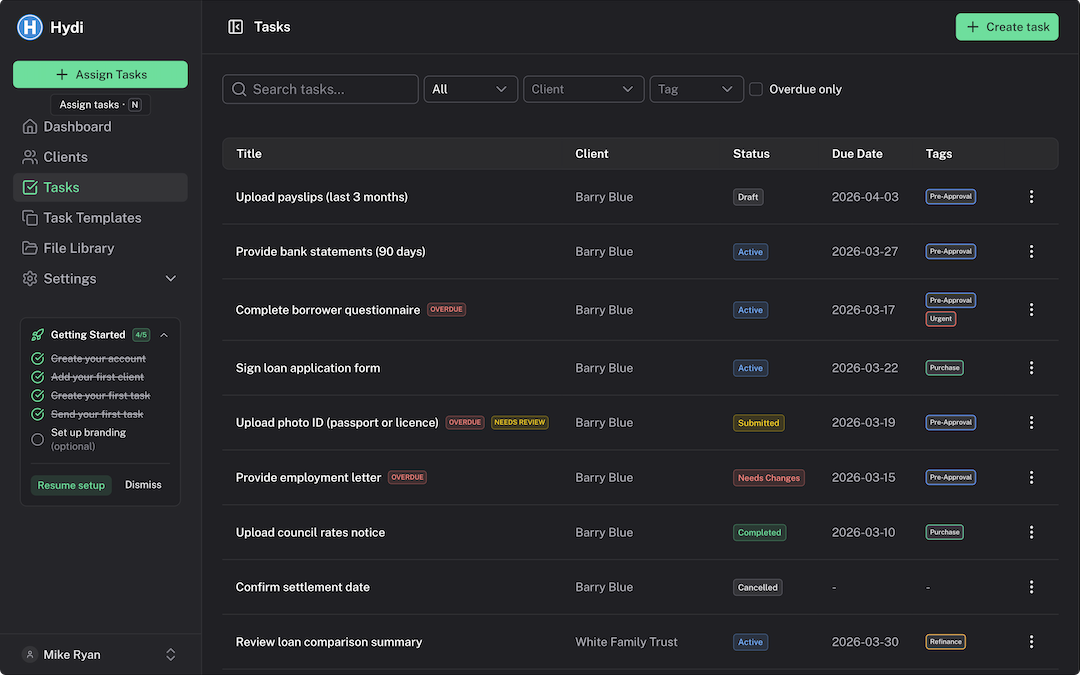 Your command centre for client progress