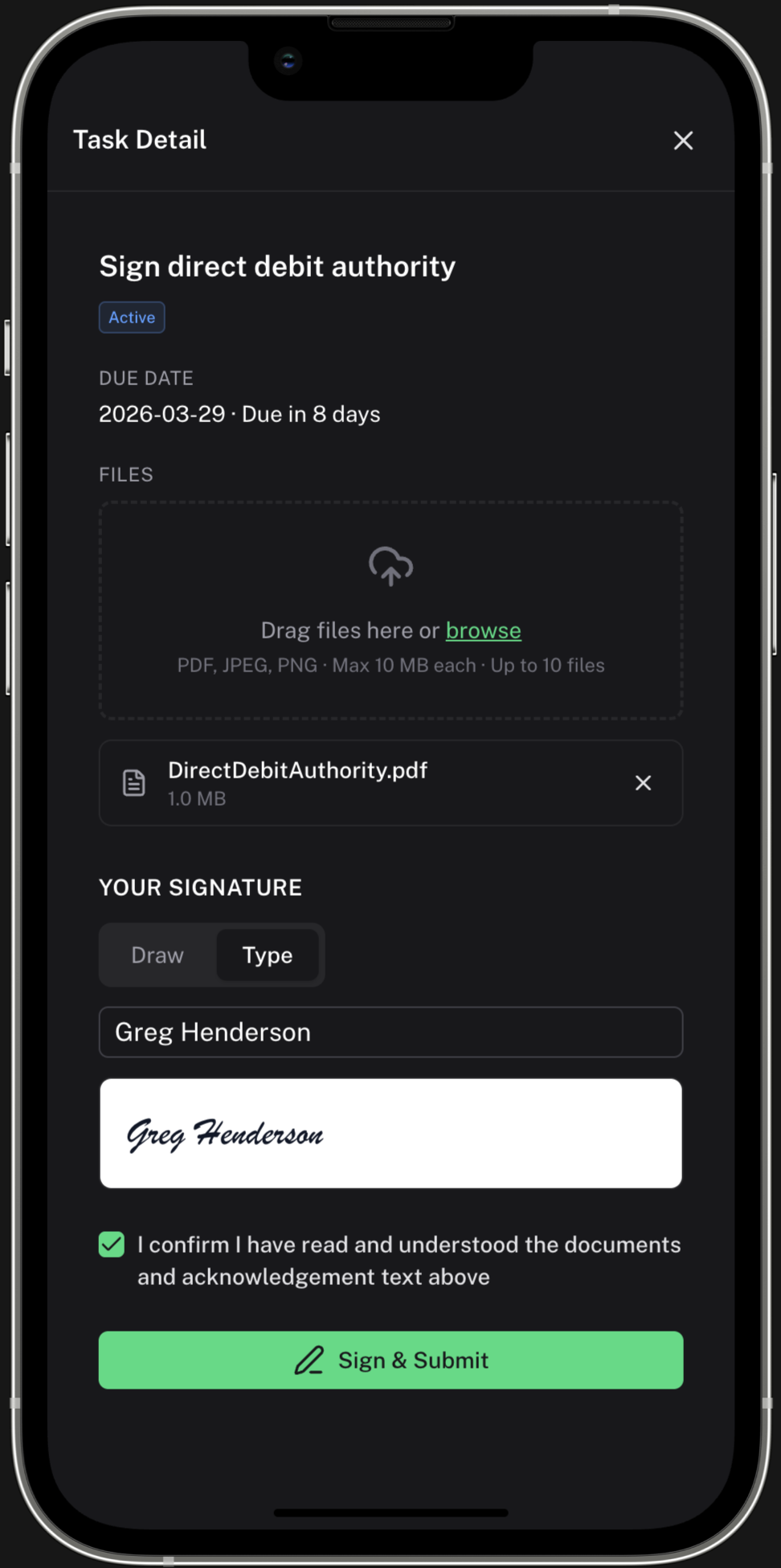 Your clients' favourite way to submit documents